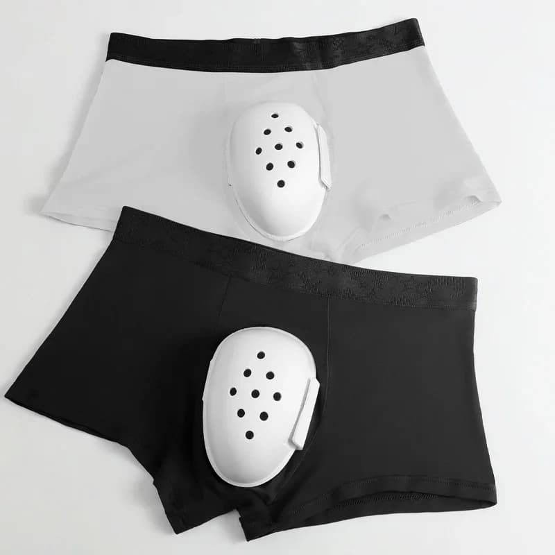 2 pezzi di biancheria intima per uomo dopo la circoncisione, cura speciale anti-attrito per l'angolo piatto dopo la circoncisione e custodia protettiva.