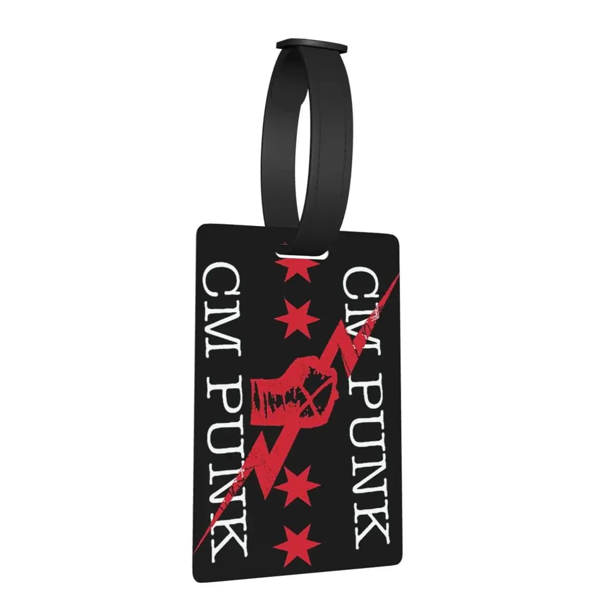 Cm Punk Logo Etichette per bagagli Accessori per valigie Viaggio Carino Bagaglio Imbarco Tag Porta etichette ID Nome Indirizzo