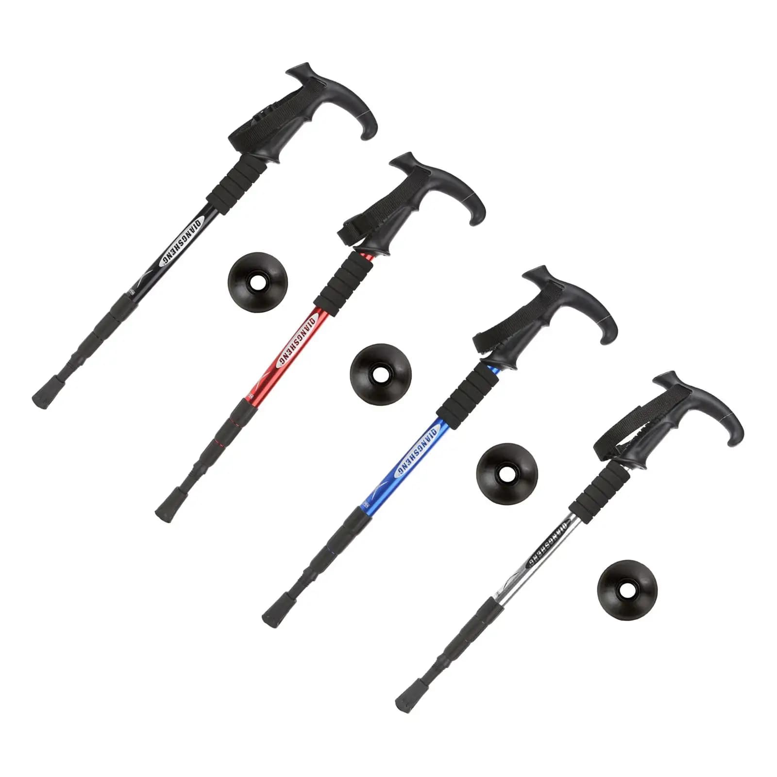 Aluminum Adjustable Camping Hiking Trekking Poles Stick Anti Skid ,Easy Carrying.