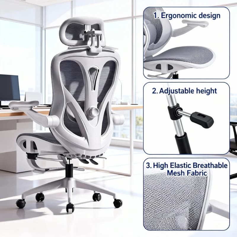 Sedia ergonomica comoda e regolabile Sedia per computer Sedentaria Schienale non stanco Poggiatesta Silla Gamer Mobili per ufficio