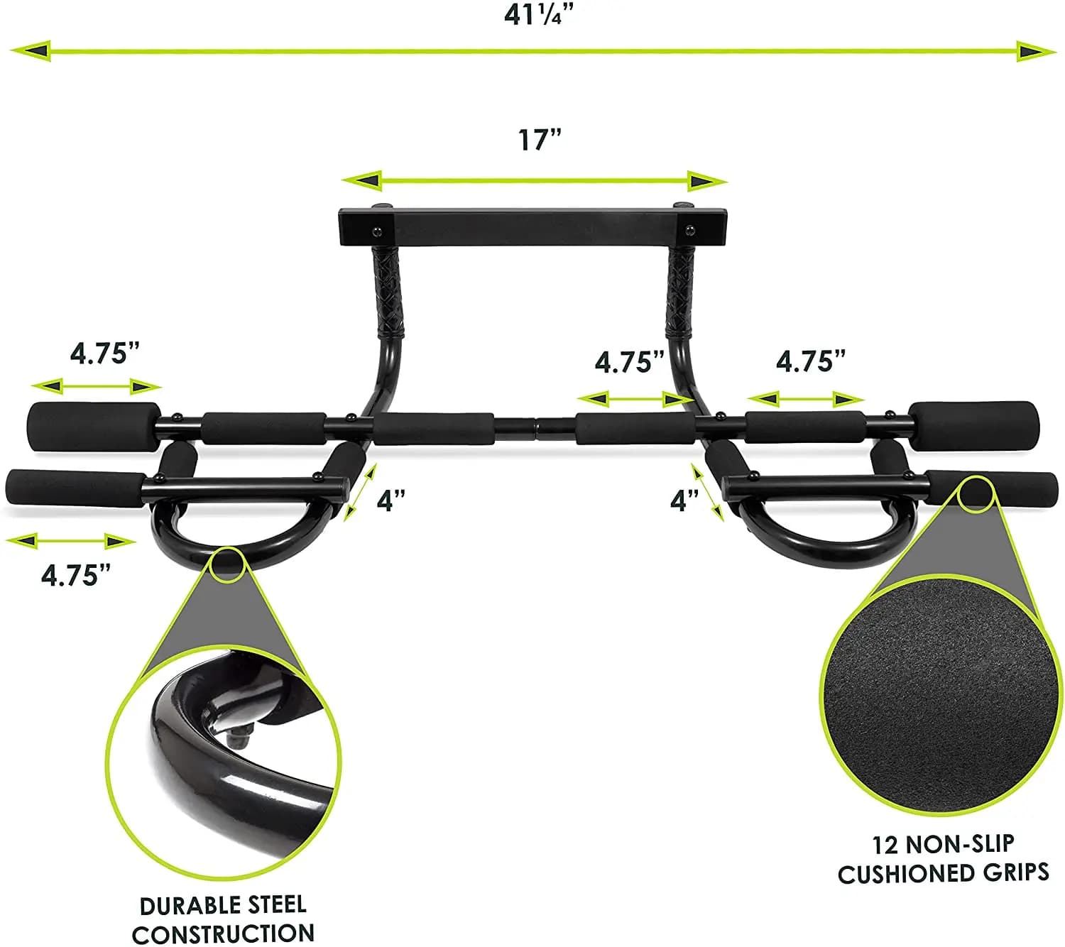 Adjustable Steel Traction Bar, Portable Fitness Equipment for Home Gym, for Strength Training with Families