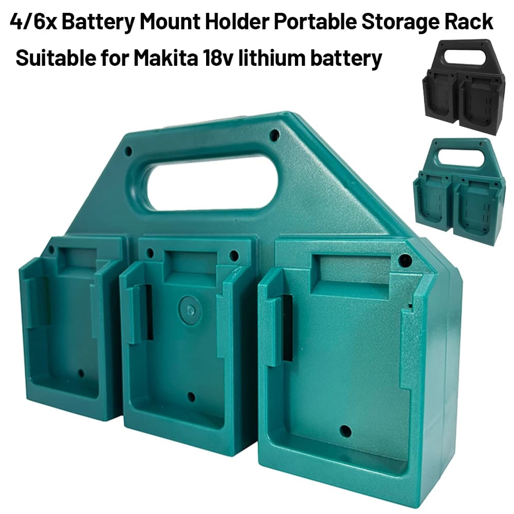 Supporto per custodia per batteria agli ioni di litio Rack di stoccaggio per montaggio su dock per Makita per dispositivi di fissaggio Bosch Slot per supporto per staffa per trapano