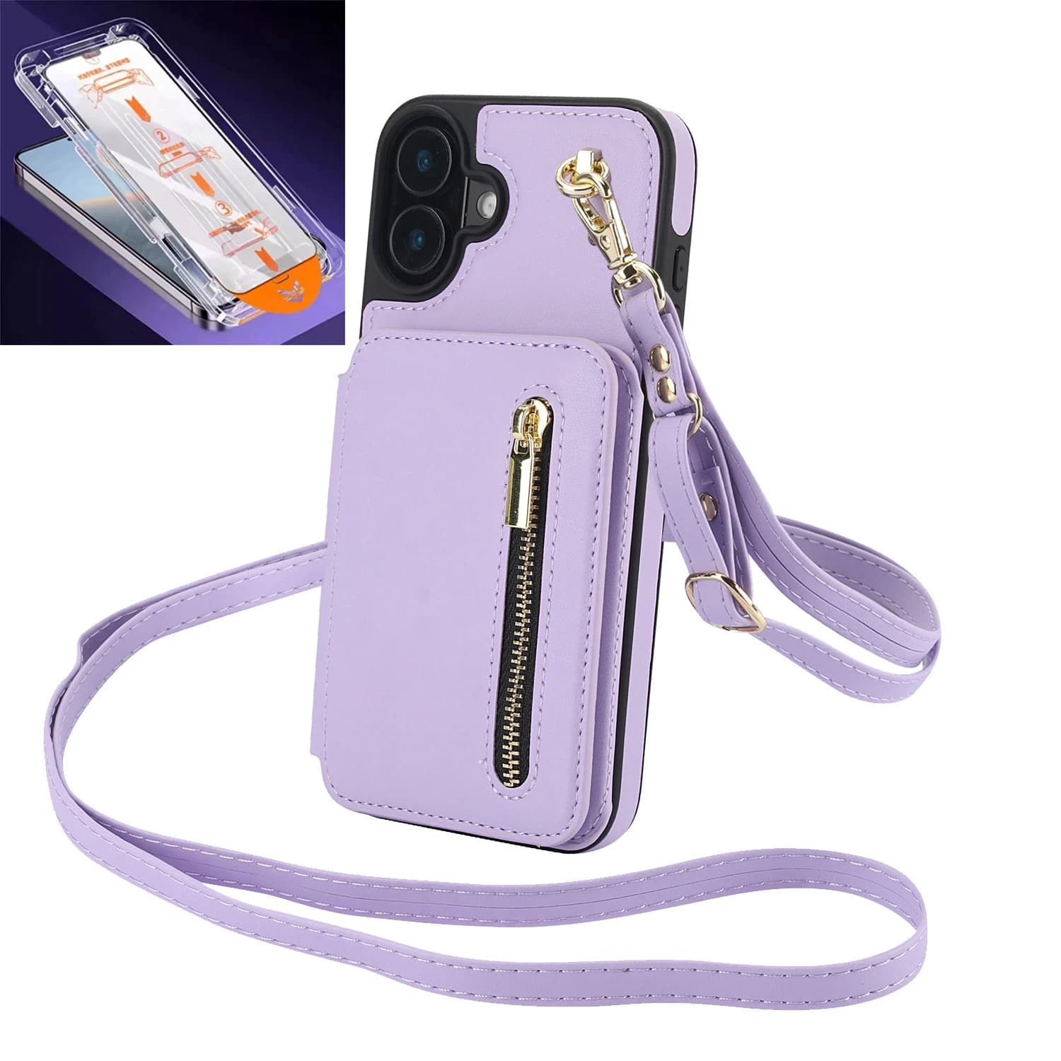 Custodia per telefono a portafoglio RFID in pelle con cerniera per carta Solt per iPhone 17 Pro Max 16 15 14 Plus 13 12 11 XS 16E Custodia per borsa tascabile