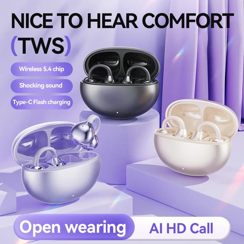 Bluetooth wireless ear clip M91 waterproof sports headphones with noise cancelling with Android Ios headphone microphone