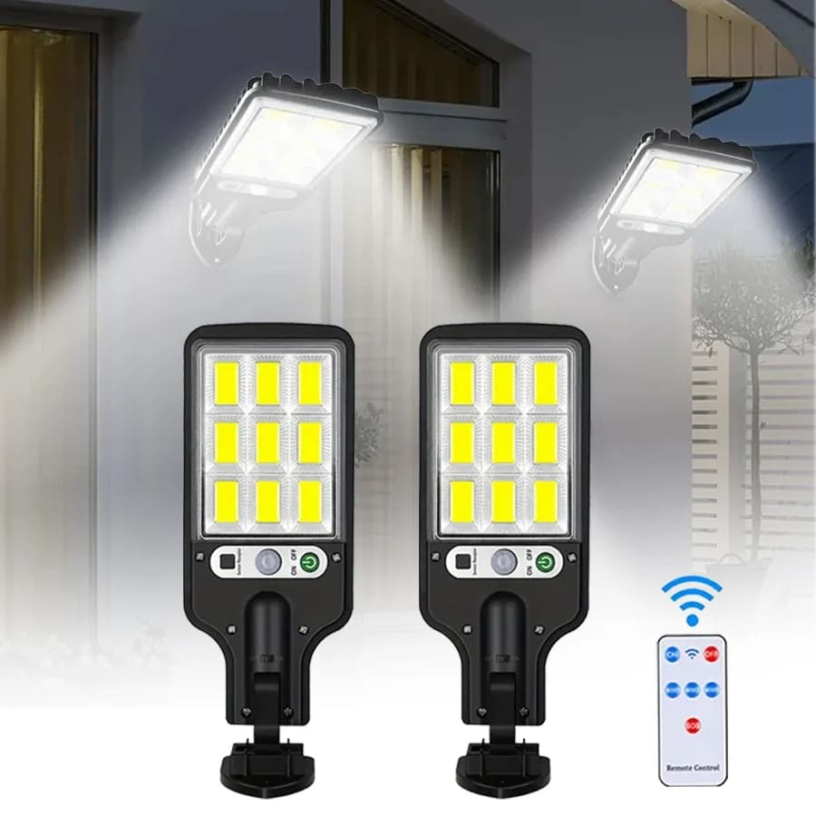 Lampada da Parete LED con Sensore di Movimento, Luci Solari da Esterno Impermeabili, 3 Modalità, per Vialetti, Cortili, Terrazze, Garage, Porte, Giardini, Illuminazione di Sicurezza
