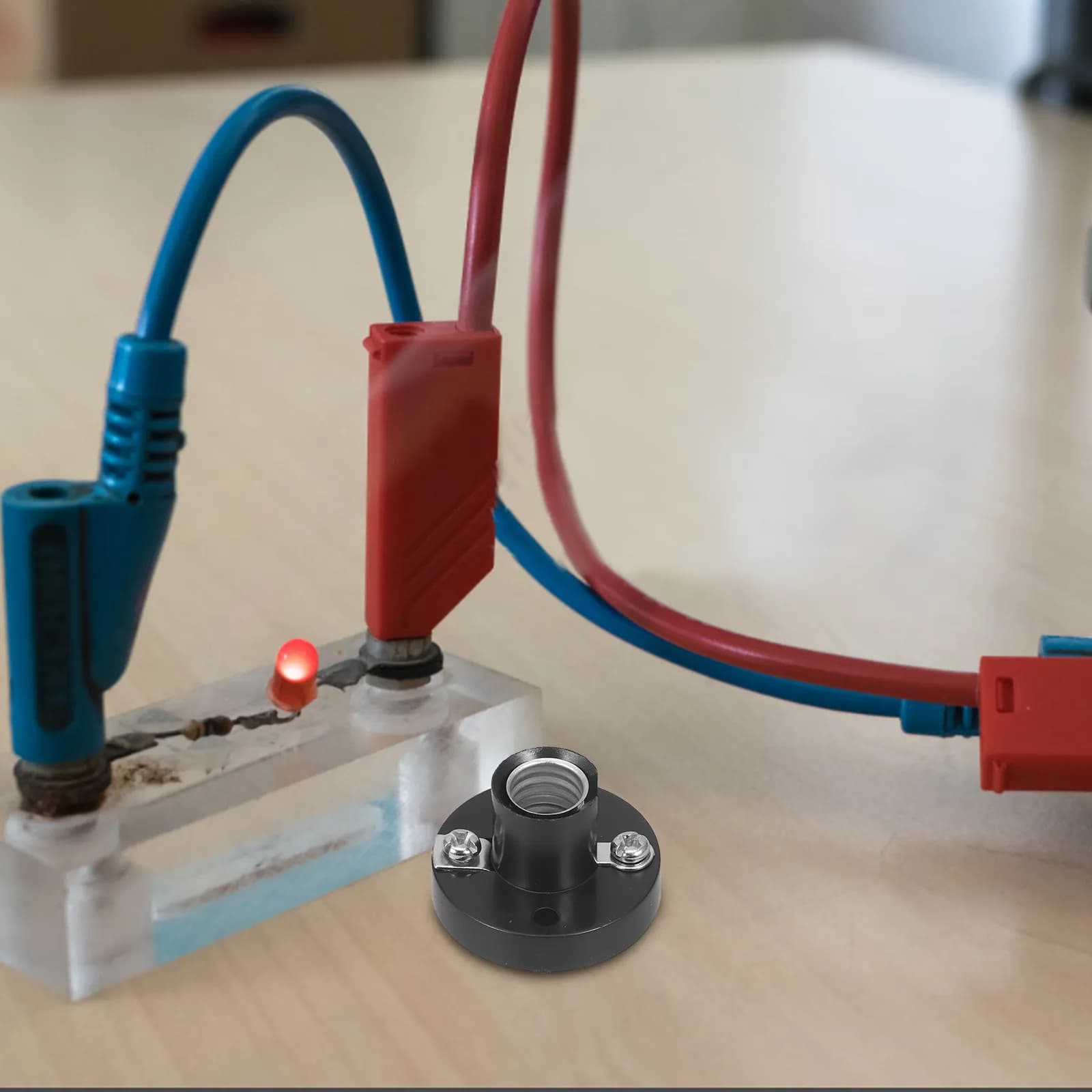 Portalampada da 10 pezzi, attacco a vite, base per lampada, design a testa piatta, per esperimenti di fisica e illuminazione domestica