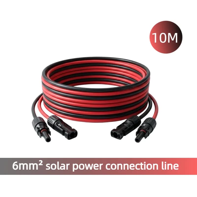 5M 10M 6MM2 Solar Cable for Solar Panel System Kit Connection for Rigid Solar Panel or Flexible Solar Panel 12V 24V Charge Cable