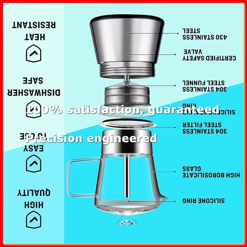Caffettiera Moka per Induzione, Caffettiera Moka in Vetro e Acciaio Inossidabile, Classica Caffettiera Italiana, 240ml-ROWI