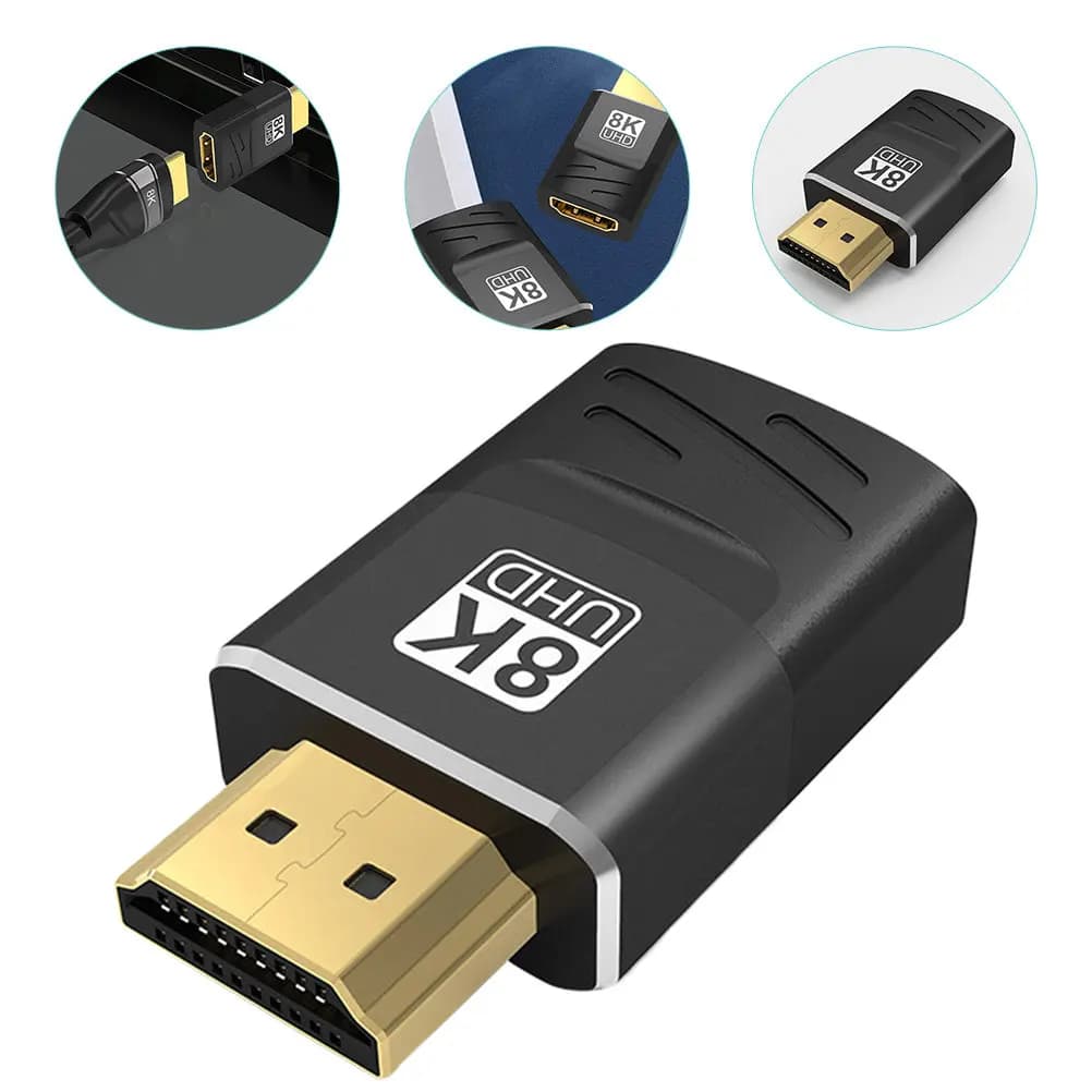 Adattatore convertitore di prolunga mini da maschio a femmina per TV, laptop, PC, monitor, proiettore, con corpo in lega di alluminio