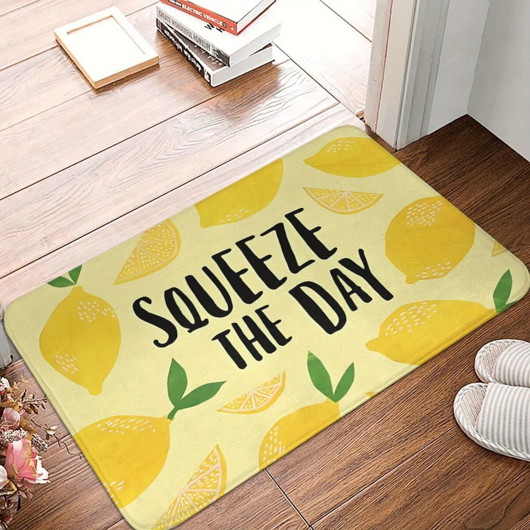 1PC Limone Charactor modello Tappetini per porte Tappeti da cucina Antiscivolo Design pop Tappeti per camera da letto Tappetino da bagno Tappeto per la casa Lavanderia Decor