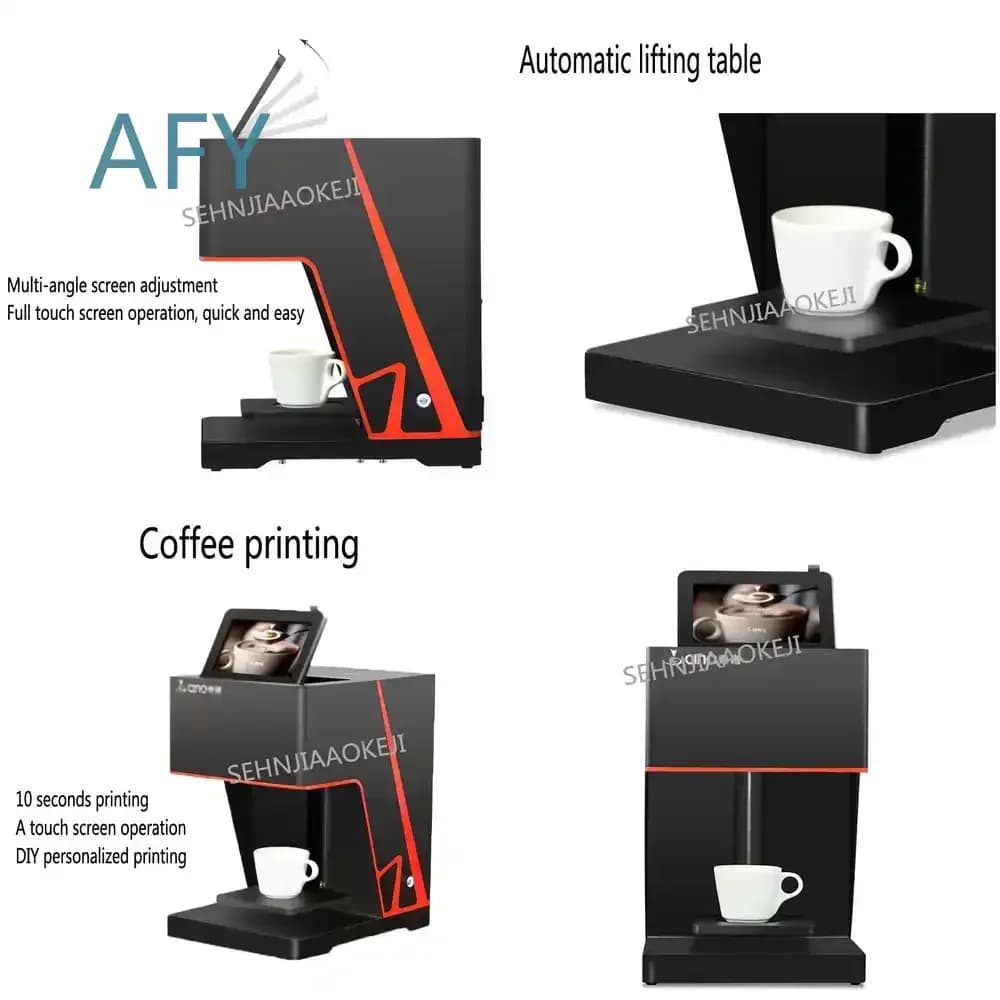 3D Coffee Printing Machine for Automatic Touch Screen Milk Tea Coffee Printer with WIFI Connectivity 220V for Home Office