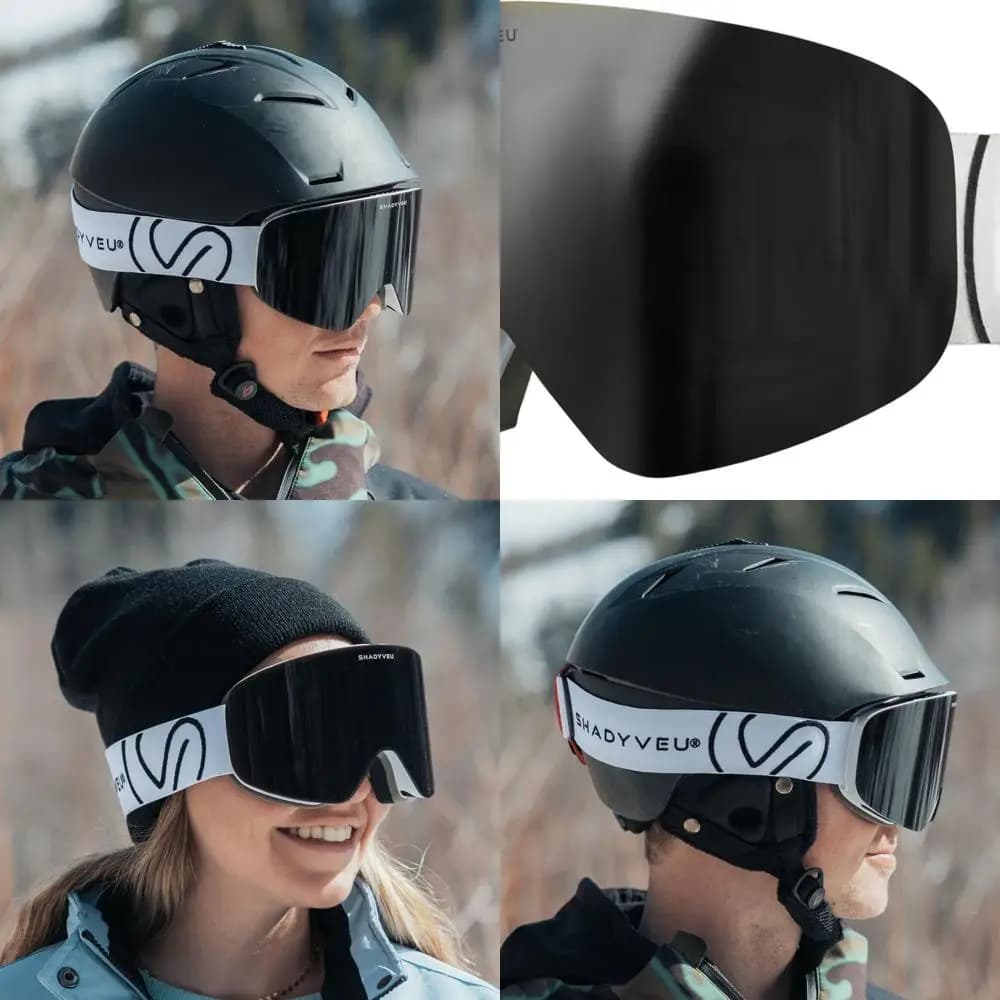 Occhiali da sci da snowboard UV400 regolabili con lenti intercambiabili per uomo e donna