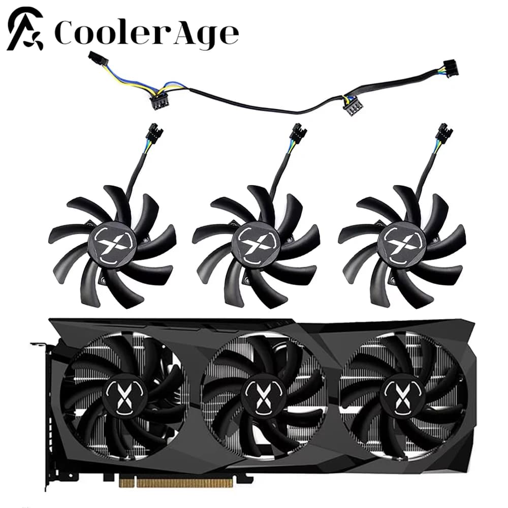 Per XFX RX 6700 XT Speedster SWFT Ventola della scheda video 85MM T129215SU RX6700XT Scheda grafica sostitutiva Ventola GPU