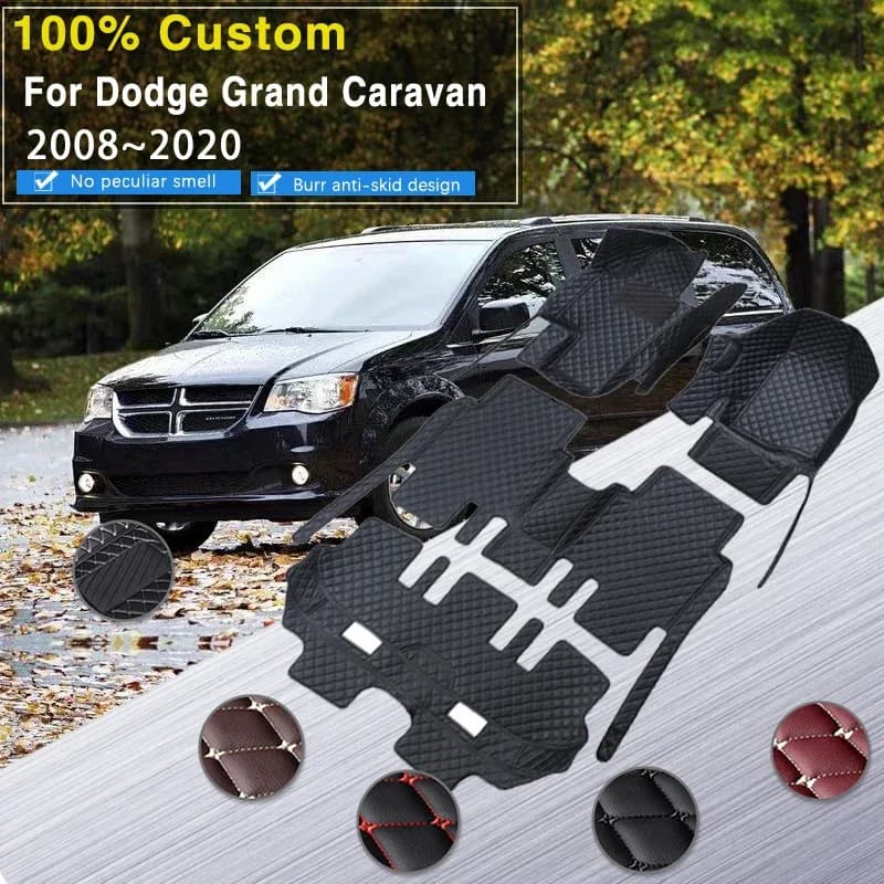 Tappetini per auto Pavimento per Dodge Grand Caravan 2008 ~ 2020 7 posti Tappetino per auto impermeabile Ceubre Pisos Para Autos Accessori auto Interni