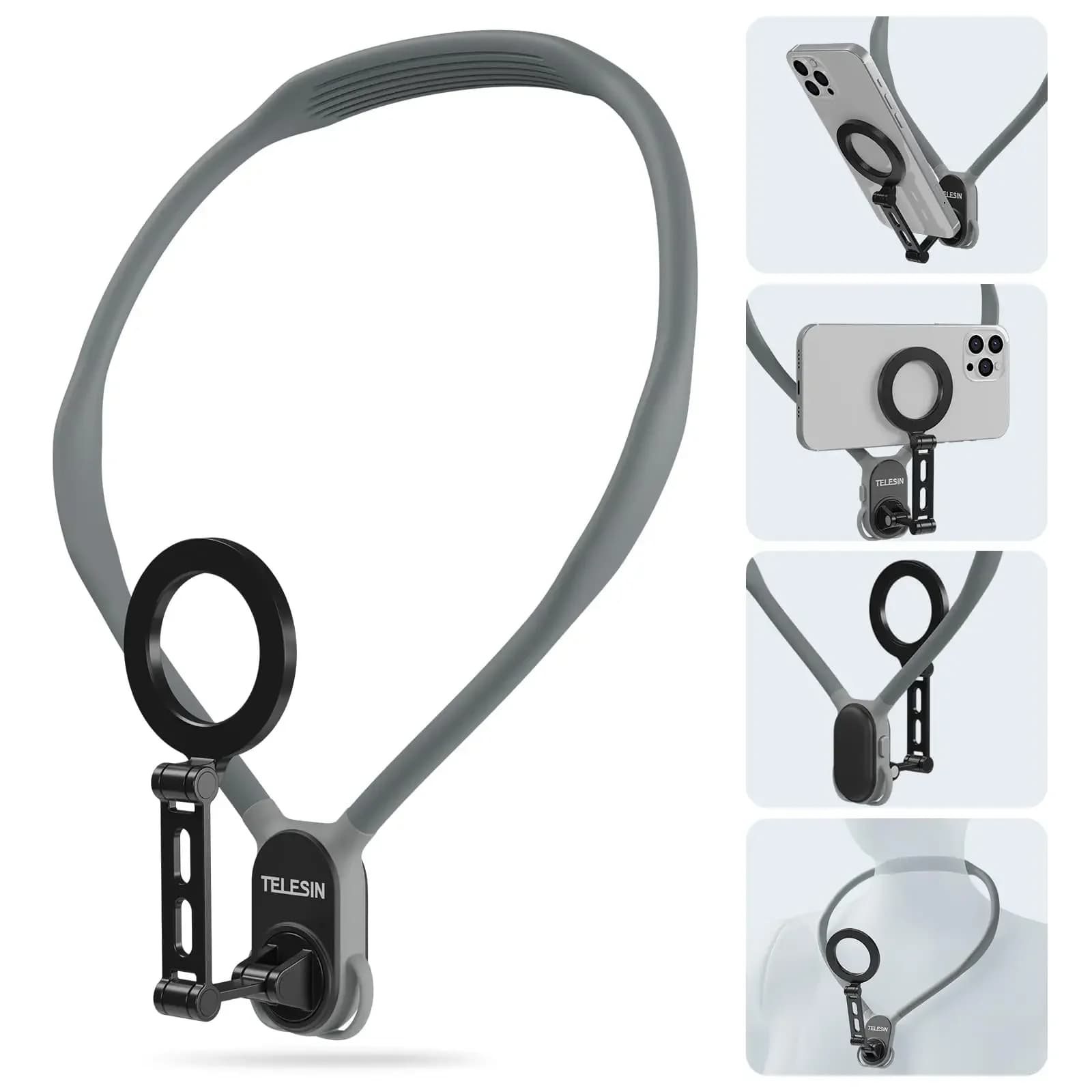Lazy Magnetic Neck Mount Neck Phone Holder Hand Free Phone Neck Stand Video Recording for Magsafe iPhone 17 16 15 14 13 12 Pro