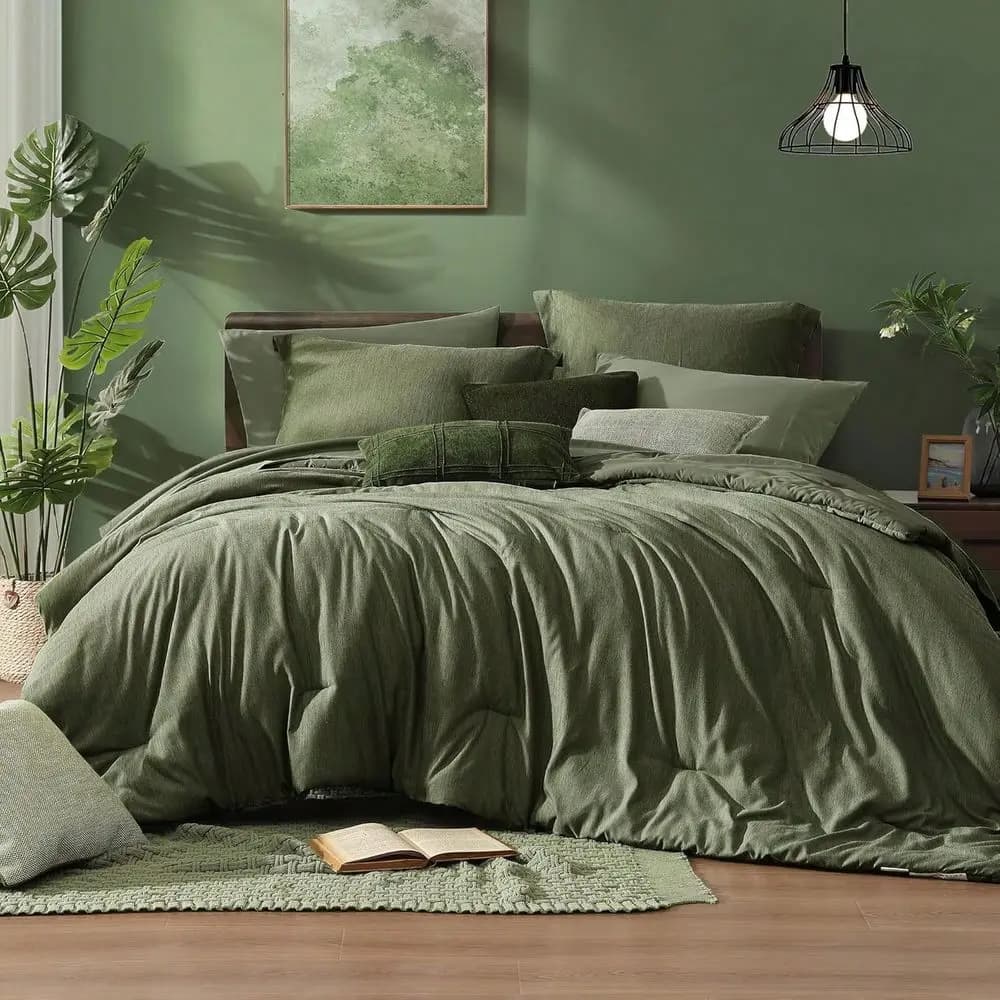 Set copripiumino reversibile, set biancheria da letto 7 pezzi, set letto in una borsa con copripiumino, lenzuola, federe e cuscini decorativi.