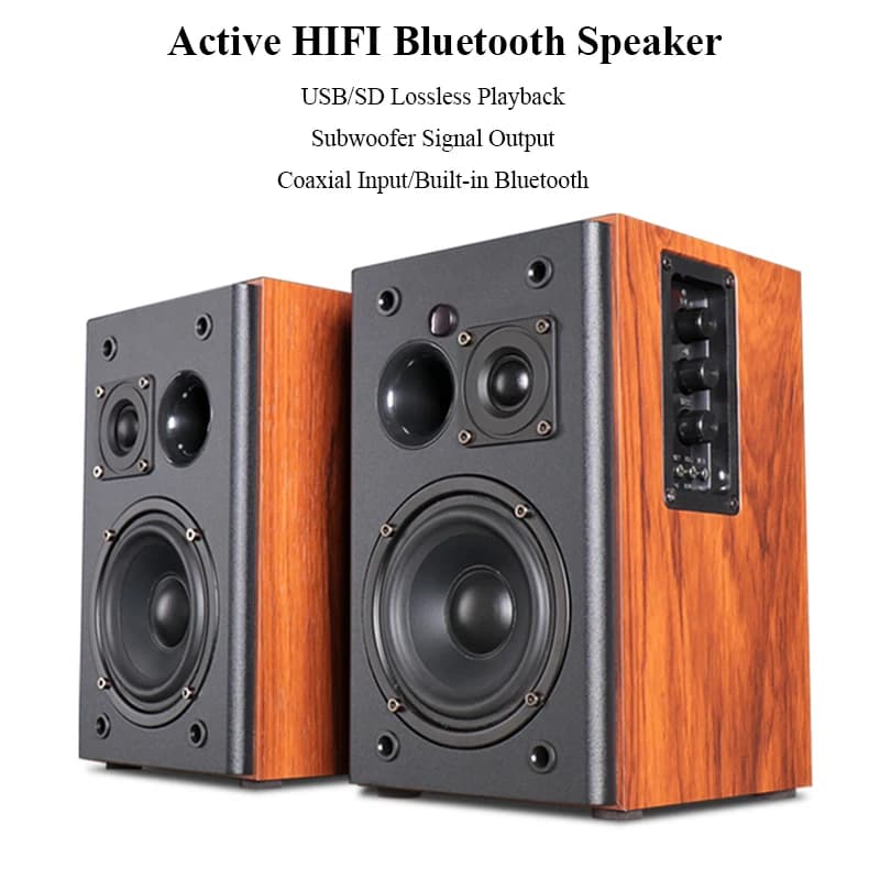 CHA2HIFI Altoparlanti attivi Wireless Bluetooth 30W * 2 Potenza di uscita Scaffale Altoparlanti attivi per computer Entrate coassiali digitali e USB