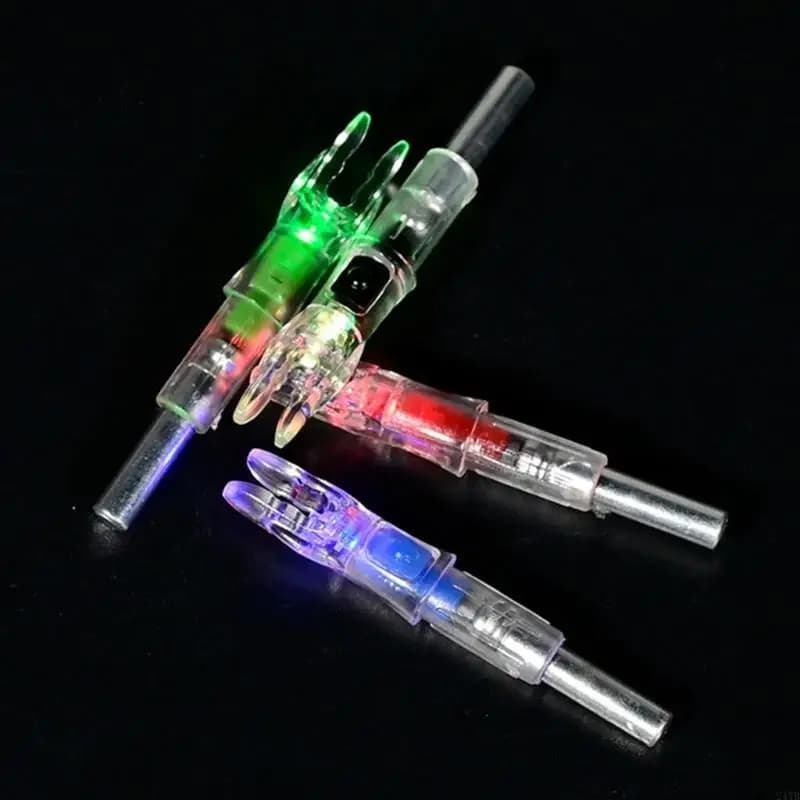 3Pcs LED Lighted Nocks Luminously Arrows Tail Automatic Illuminating Nocks Stable Bright Light 6.2mm Arrows Shafts