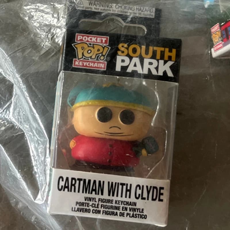 South Park FUNKO POP Pocket ZOMBIE Stan MYSTERION Kyle Keychain KENNY Cartman with Clyde Action Figure Toy Keychain for Pendant
