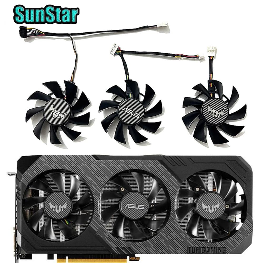 NUOVO Ventola di Raffreddamento GPU 75MM 7PIN PLA08015S12HH per Schede Video ASUS GTX1660Ti 1660Super RX5700 XT TUF X3