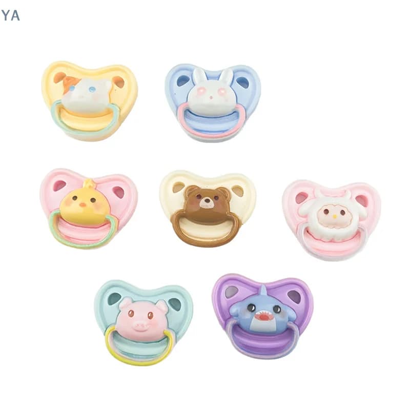 10 Pezzi Mini Ciucci Adorabili per Bambole, Accessori per Casa delle Bambole, Ciucci Finto per Bambole e Giocattoli per Bambini