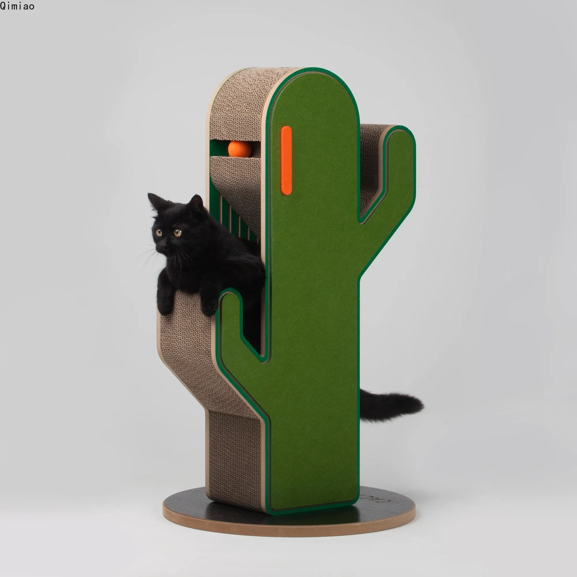 Struttura da arrampicata per gatti Doppio strato Casa per gattini Cactus Gatti Struttura da arrampicata Giocattolo integrato Tiragraffi per gatti in sisal resistente all'usura