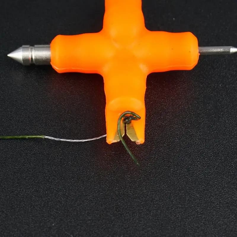 HUA Pesca alla carpa 4 in 1 Treccia rivestita Stripper Rig Strumento Estrattore Linea Strumento Multiuso portatile Annodatore Strumento Accessori per la pesca