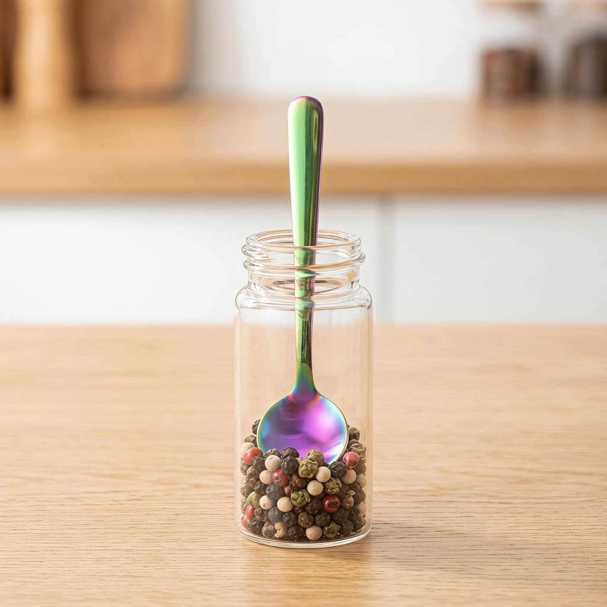 Mini Stainless Steel Seasoning Spoons 6 Piece Set Small Condiment Scoops for Sugar Salt Jam Spice Jars