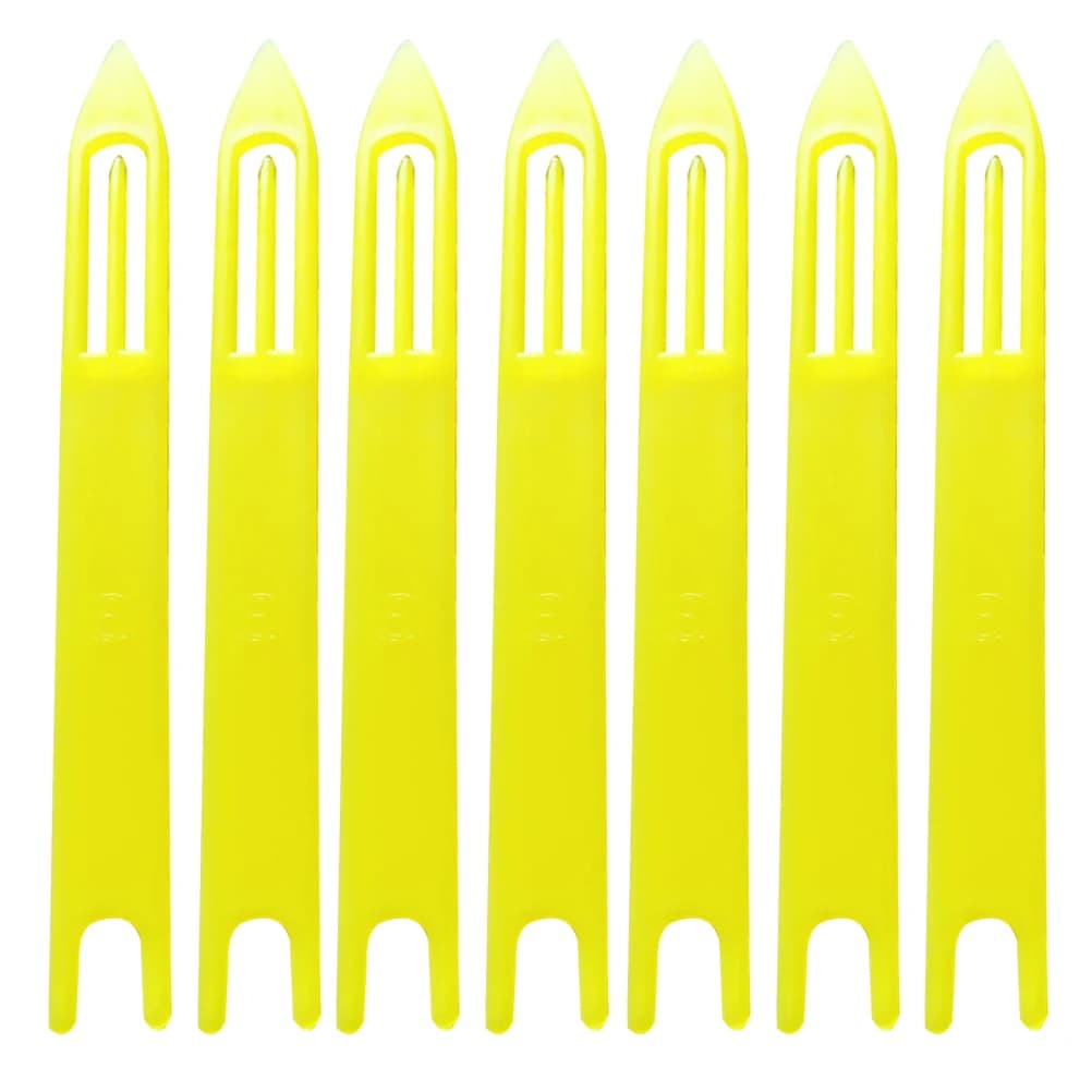 30 Pezzi Aghi per Riparazione Reti da Pesca, Utensile in Plastica per Maglieria, Giallo 0,8x13cm, Accessori per Realizzazione Reti