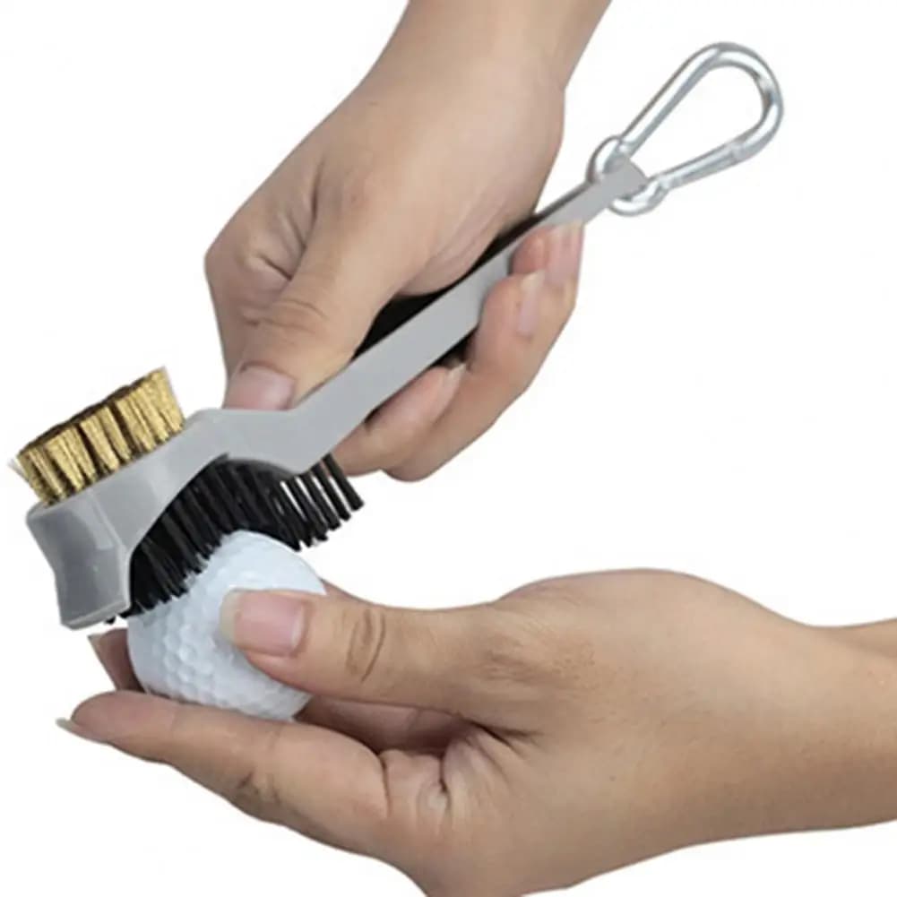 1 pz detergente per spazzole per mazze da golf strumenti bifacciali accessori portatili in nylon leggero in metallo per scarpe con palline di ferro nuovo regalo