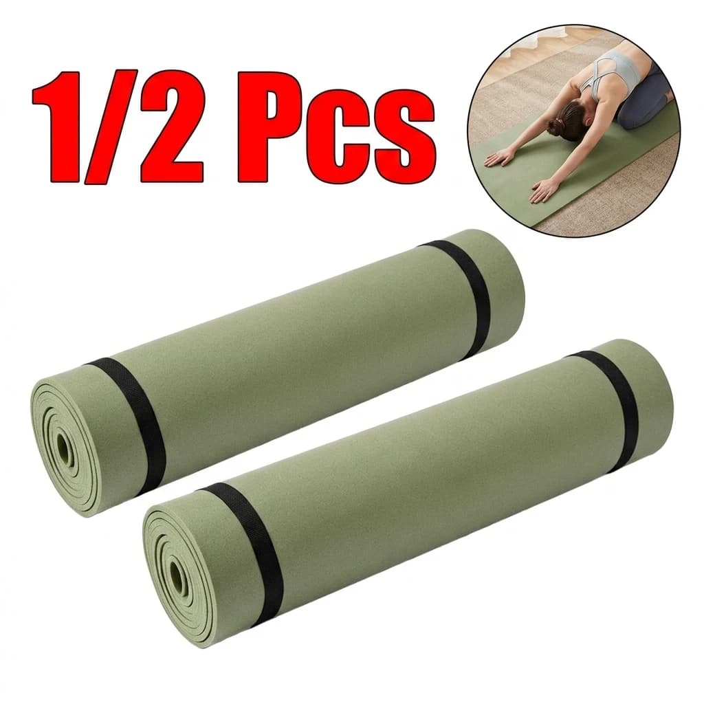 1/2Pcs Thick Yoga Mat Moisture-proof Outdoor Non-Slip Durable Camping Picnic Mat Exercise Gym Fitness Workout Gymnastics Mat