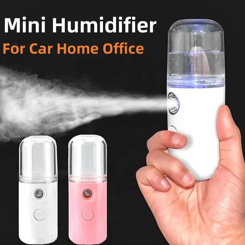 Mini umidificatore 30ml per auto Home Office portatile ricaricabile piccolo spruzzatore viso personale wireless umidificatore creatore di nebbia fredda