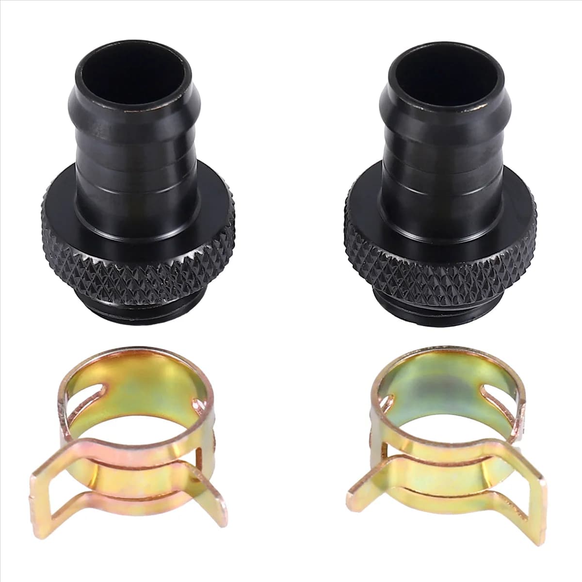 2 pz Barb Raccordo Computer Radiatore di Raffreddamento Ad Acqua Dissipatori di Calore In Rame Morsetto di Raffreddamento Per 3/8 Pollici Id Tubi G1/4 Cromato Del
