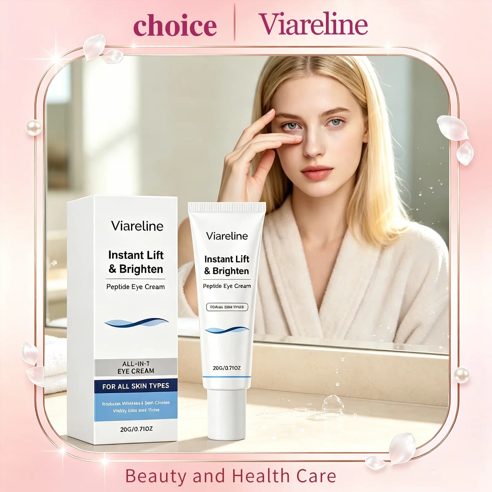 Viareline Eye Balm Anti Wrinkle Eye Essence Cream Moisturizing Remove Eye Bag Brighten Lighten Dark Circle Firming Eye Care Balm
