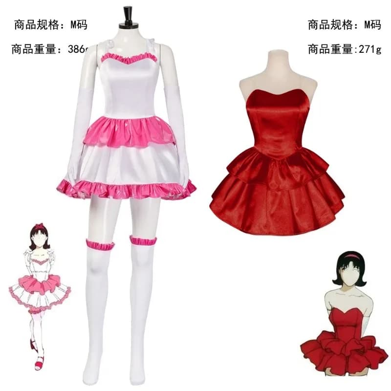 Perfetto costume anime blu parrucca cosplay Mima Kirigoe idol donna abito rosso gonna rosa film comico giapponese costume da festa di Halloween