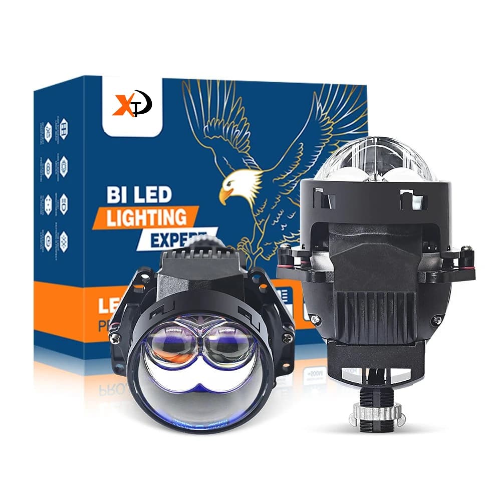 Nuovi fari per proiettori LED a doppio occhio bi-fascio 3 pollici doppia lampada tazza Mini Sun ultra luminoso ad alta potenza faro LED per auto 130W H7 LED