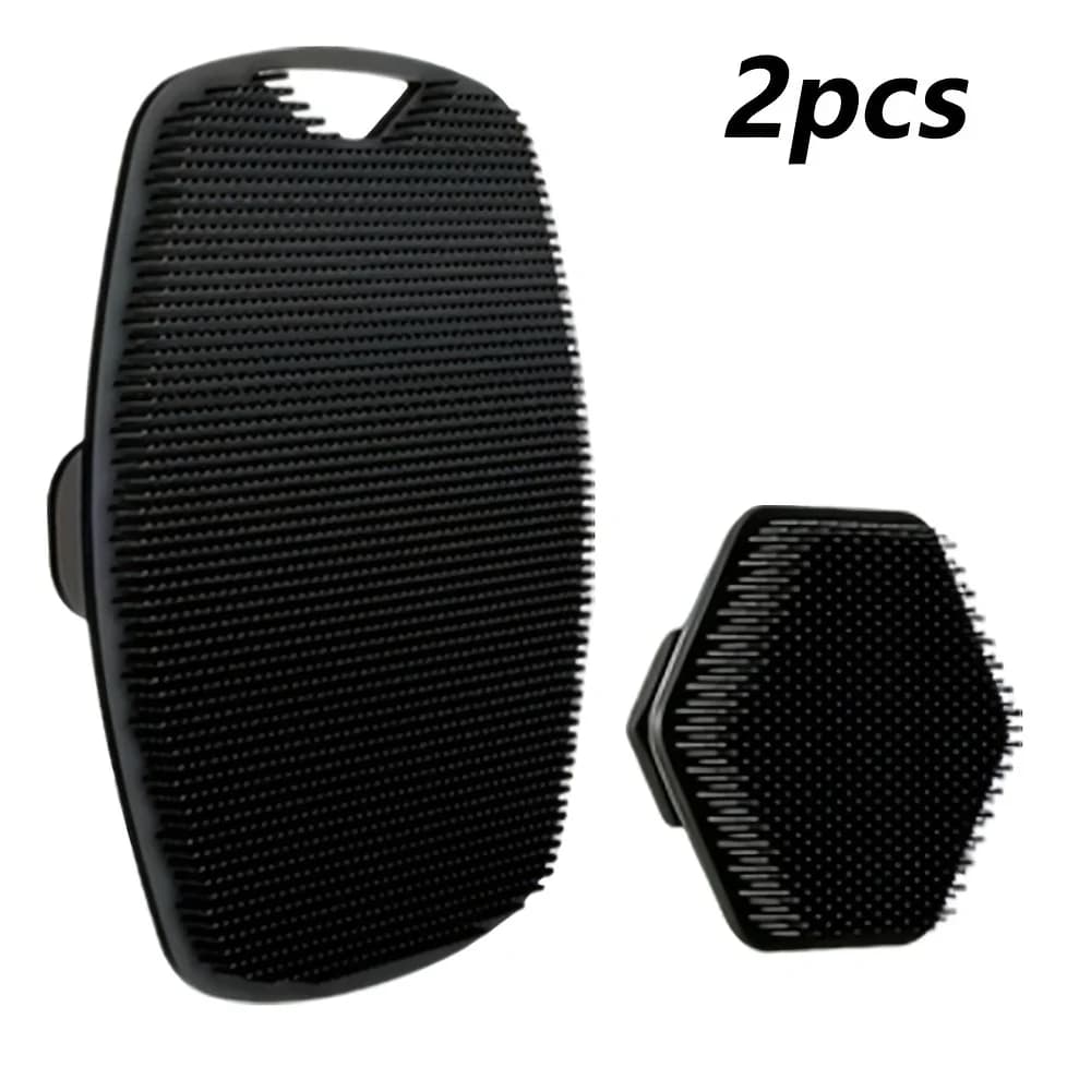 2Pcs Body Scrubber Set Exfoliating Back Brush Hexagonal Face Brush Multi-Purpose Shower Cleansing Tool Smooth Skin Bathing Tools