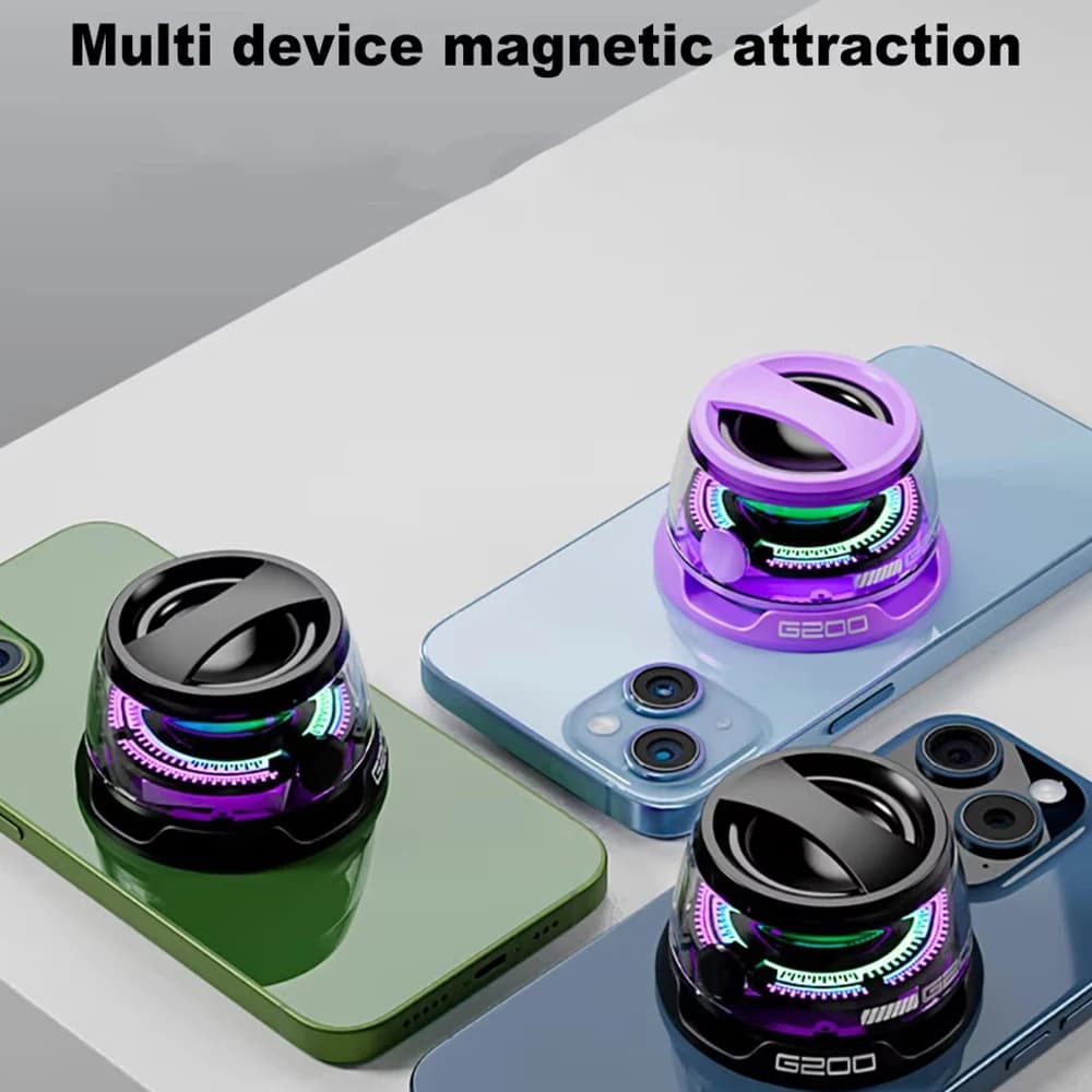 Mini altoparlante Bluetooth portatile G200 Illuminazione RGB Altoparlante magnetico BT5.3 Mini cassa di risonanza 7 ore di riproduzione Supporto per telefono