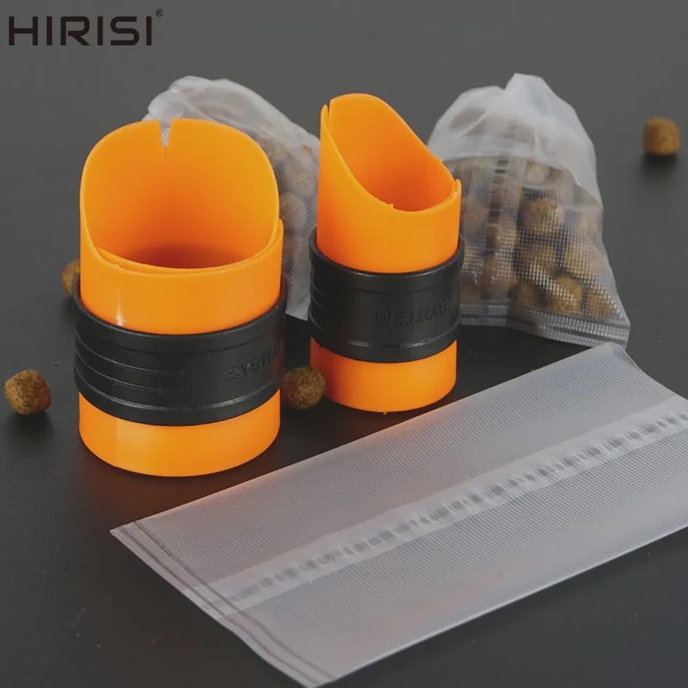 Accessori per la pesca alla carpa Hirisi Borsa in PVA Sistema di caricamento a rete a fusione rapida Strumento di esca per borse solide