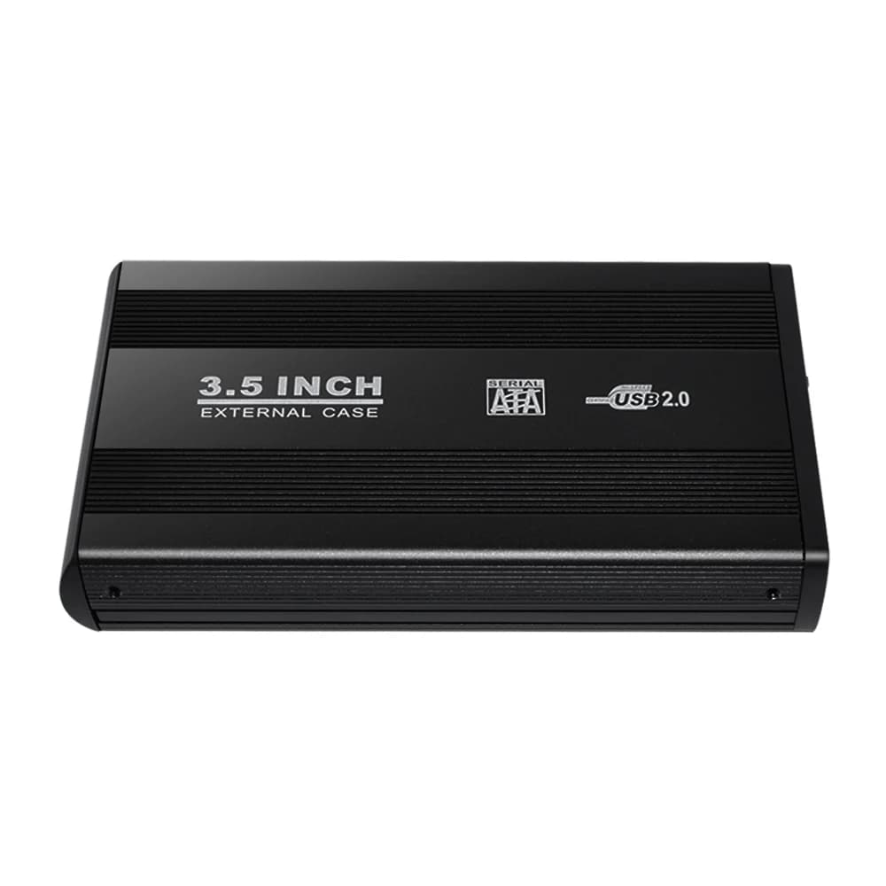 Custodia per disco rigido da 3,5 pollici SATA SSD HDD USB 2.0 Custodia protettiva per disco rigido nera Custodia per disco rigido esterno