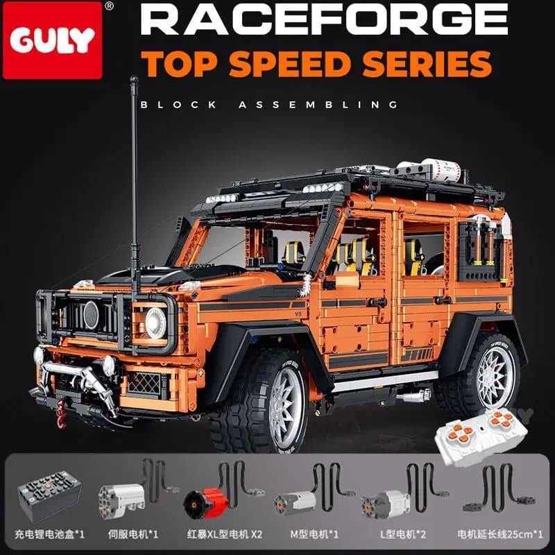 3914 Pezzi GULY10642 Supercar 1:8 Veicolo Fuoristrada, Blocchi da Costruzione, Auto da Corsa, Modello di Auto Sportiva, Giocattolo DIY per Ragazzi e Adulti
