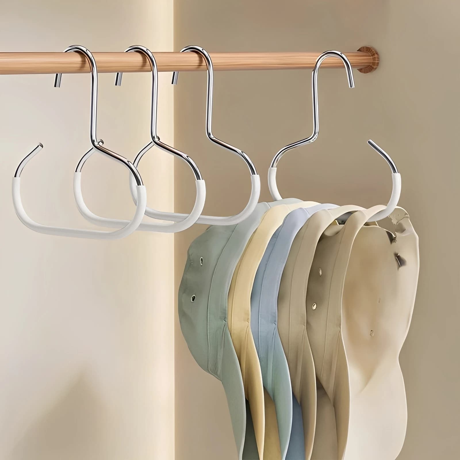 Organizzatore per Sciarpe, Scialli, Cinture e Accessori con Rivestimento Antiscivolo, Portaoggetti per Sciarpe