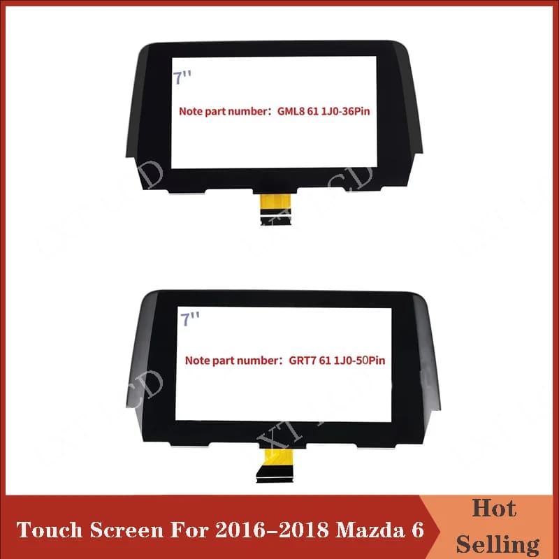 New 7 Inch Touch Screen Glass Panel Digitizer Lens Sensor For 2016-2018 Mazda6 Car Radio DVD Player GPS Navigation