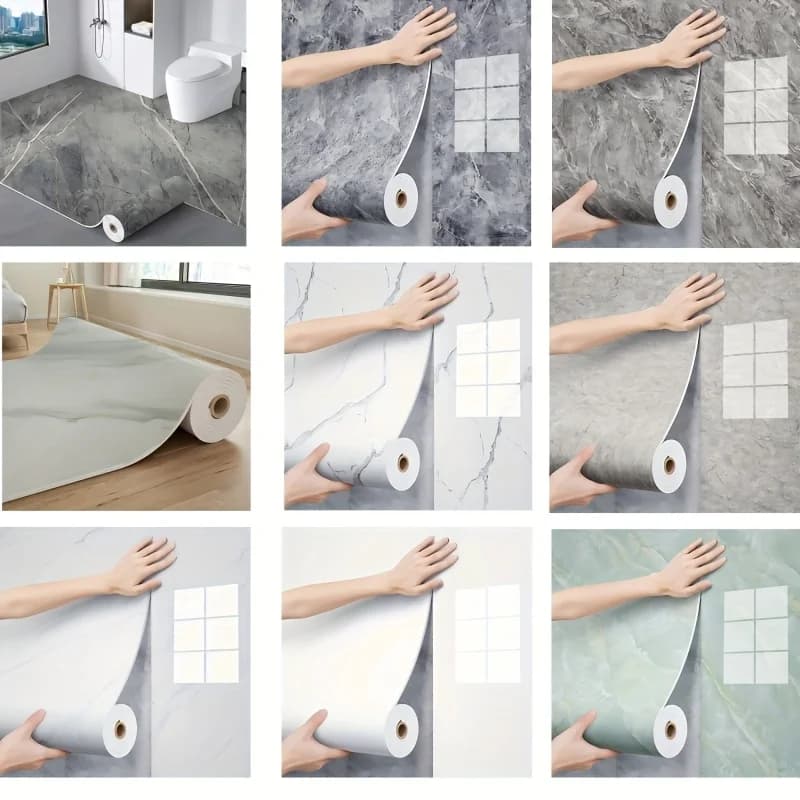 1 rotolo di carta da parati autoadesiva in schiuma spessa effetto marmo, decorazione per camera da letto, soggiorno, bagno, adesivo da parete impermeabile