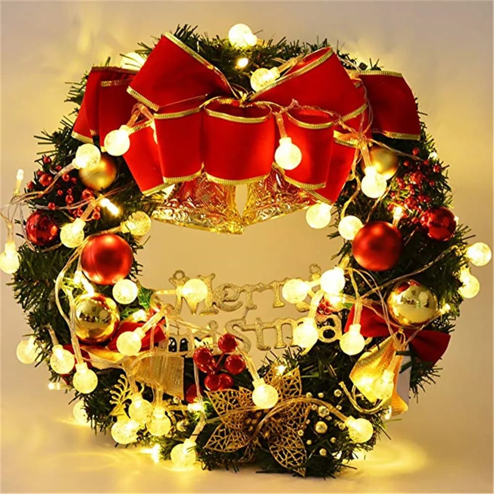 USB/Battery Power LED Ball Garland Lights Fairy String lampada da esterno impermeabile decorazione di luci per feste di matrimonio per le vacanze di natale