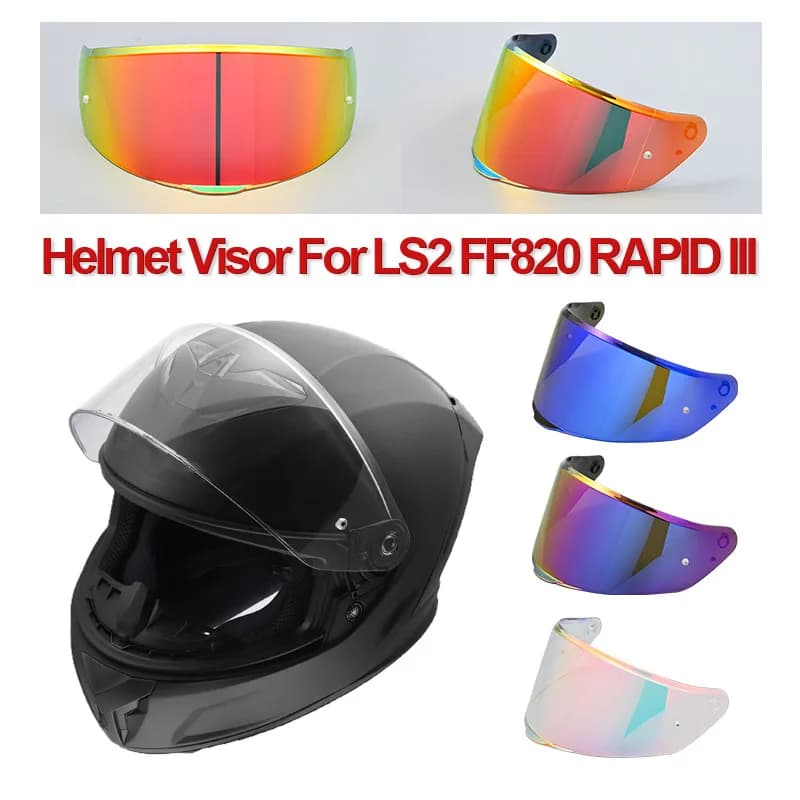 Visor For LS2 FF820 RAPID III Motorcycle Helmet Lens Summer Riding Helmet Replacement Mask Flip Helmet Dust Mask Color Lenses