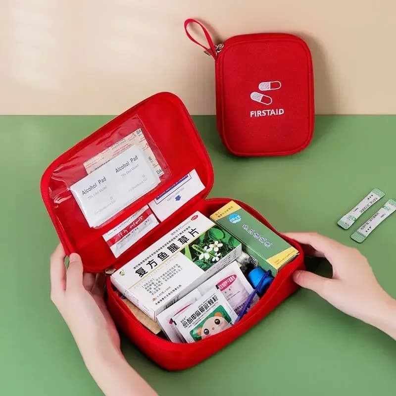 Mini borsa per la conservazione medica domestica Kit di pronto soccorso di emergenza da viaggio portatile Confezione di medicinali Sacco di sopravvivenza per ordinamento da viaggio da campeggio all'aperto
