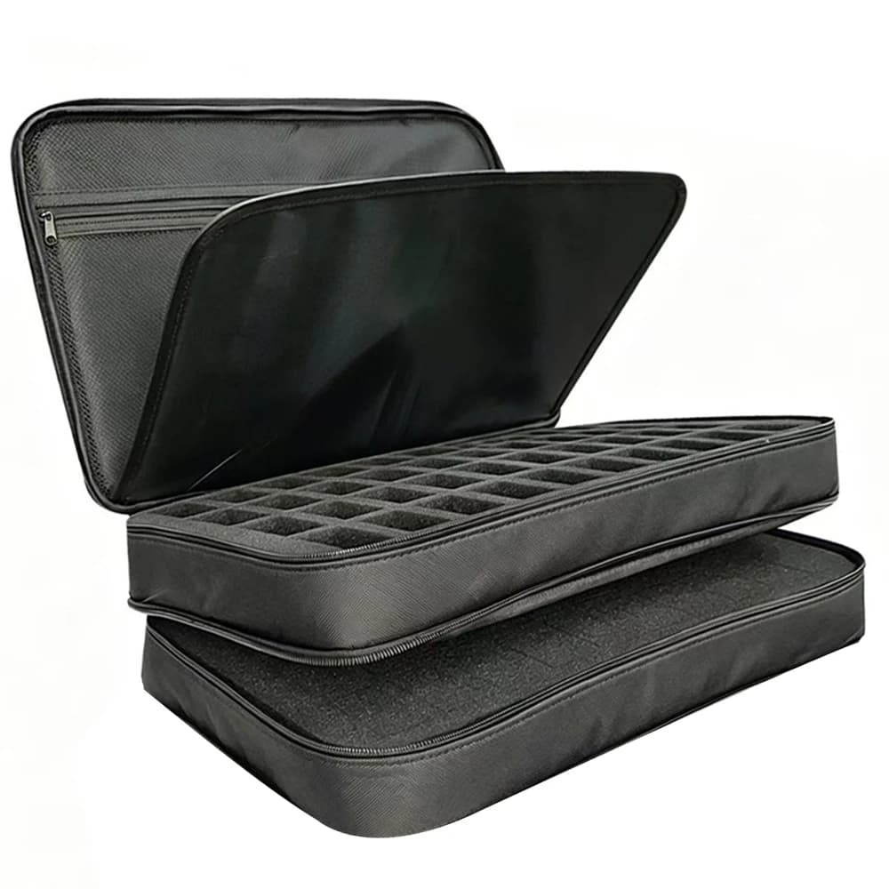 Storage BagLarge-Capacity 2layers Travel Bags With Custom Sponge EVA Tool Case Protective Zipper Box Smell Proof Carry Case