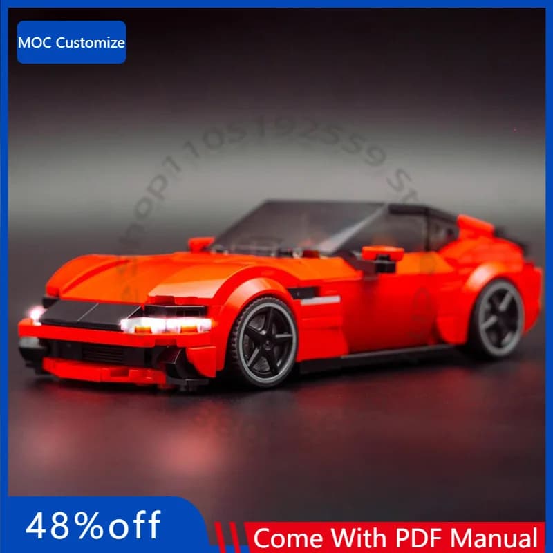 Set di Costruzioni MOC Hypercar a 12 Cilindri, 393 Pezzi, Design Creativo Educativo, Regalo per Ragazzi
