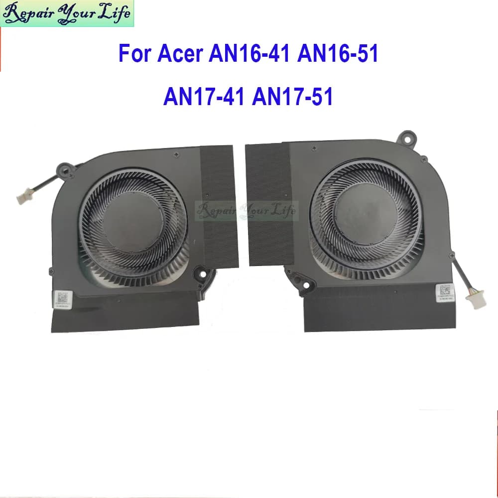 Laptop CPU GPU Fan For Acer Nitro 16 AN16-41 AN16-51 AN17-41 AN17-42 AN17-51 71ER 2023 Notebook Cooler Radiator DFSCK22D05883M